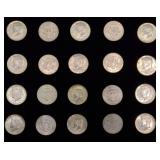 20 U.S. Kennedy Half DollarS 1967 40% Silver