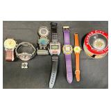 Railroad Pocket Watch & Assorted Watches