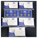 5 Sets 1999 U.S. Mint Proof State Quarter Sets