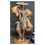 Vntg Fashionable Woman Art Deco-Style Sculpture