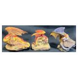 3 Land of the Dragons Fantasy Dragon Figurines