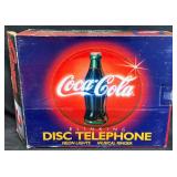 Coca-Cola Blinking Disc Phone w Neon & Music