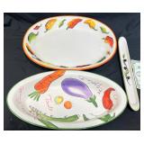 3 Vegetable-Themed Serving Trays - Clay Art+