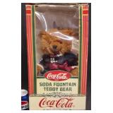 Coca-Cola Soda Fountain Teddy Bear w Box