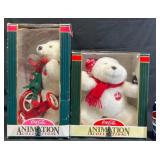 2 Coca-Cola Animated Musical Plush Polar Bears