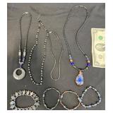 Beaded Hematite Jewelry w Necklaces & Bracelets