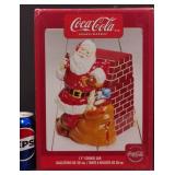 Gibson Coca-Cola Christmas Santa Cookie Jar in Box