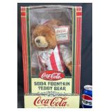 Coca-Cola Soda Fountain Teddy Bear w Box