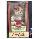 Coca-Cola Soda Fountain Teddy Bear w Box