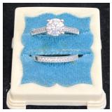 Sterling Silver Wedding Ring Setï¿½Sz 7