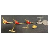 5 Vintage Lapel Pins & Tie Tacks - Jantzen