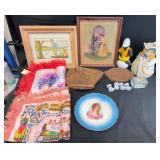 Vintage Art, Ceramics & Collectibles Lot