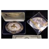 2 Montana Silversmiths Western Belt Buckles