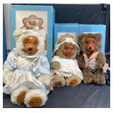3 Robert Raikes Teddy Bears w Boxes