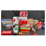13 Coca-Cola Collectible Tins, Various Designs