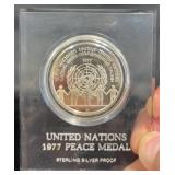 1977 Sterling Silver United Nations Peace Medal