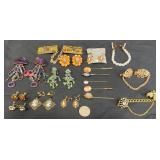 Vintage Jewelry - Earrings, Sweater Pins, Hat Pins