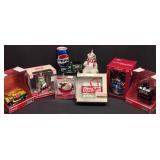 8 Coca-Cola Blown Glass Holiday Ornaments