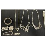 Rhinestone Jewelry - Necklaces, Brooches +