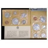 2 Sets Unc 1965 Canadian Coins