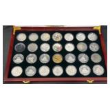 29 China Silver Panda Comm Coin Set in Case