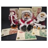 3 Raikes Christmas Santa Bears - Kringle+