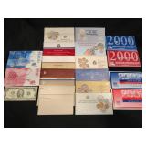 15 U.S. Unc Mint Coin Sets 1975-2002
