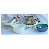 Vintage Kitchen Lot Pyrex Enamelware Shifter