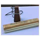 Vintage Kenroy HI Desk Light & Gas-Lite Candles