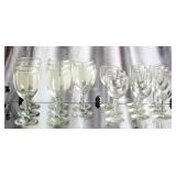 17 Glasses Goblets 3 Shapes Quality Etched