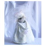 About 18" Tall Mouse Doll in  Bridal Dress