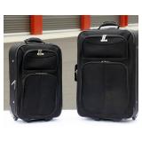 Pair of Matching Suitcases w Rollers & Handles