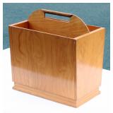 Vintage Solid Wood Magazine Rack