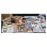 Butterfly Lot Brass Stained Glass Lamp & More