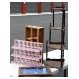 3 Wood Wall Shelves & 1 Display