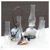 3 Lamp Bases 5 Hurricane Glass 1 Night Light