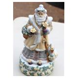Old World Porcelain Santa Figurine with Music Box