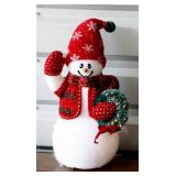 Fiber Optic Lighted Snowman Tested & Works