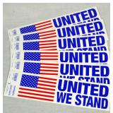 Packet of 120 New Bumper Stickers United We Stand