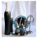 Bath Decor Mirror Vases Soap Dispenser