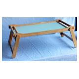 Folding Wood Lap Table w Formica Type Top