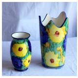 Pair of Colorful Vases From Spain