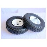 Pair of New 10" Pneumatic Tires & Hubs