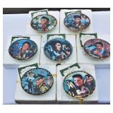 7 Elvis Collector Plates Music Boxes Bradford COAs