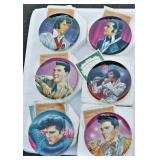 6 Elvis Collector Plates in Boxes w COAs