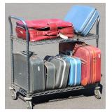 Cart Full of Luggage Hard & Soft Sides