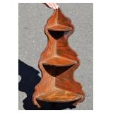 Vintage Tree Shaped Corner Wood Shelf