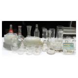 Clear Glass Lot Dishes Door Knobs Bowls