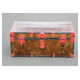 Vintage Metal Luggage Trunk