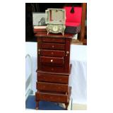 Jewelry Box Lot with Armoire
